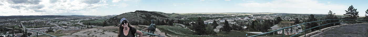 Panorama view from Dinosaur Park and Karen Duquette